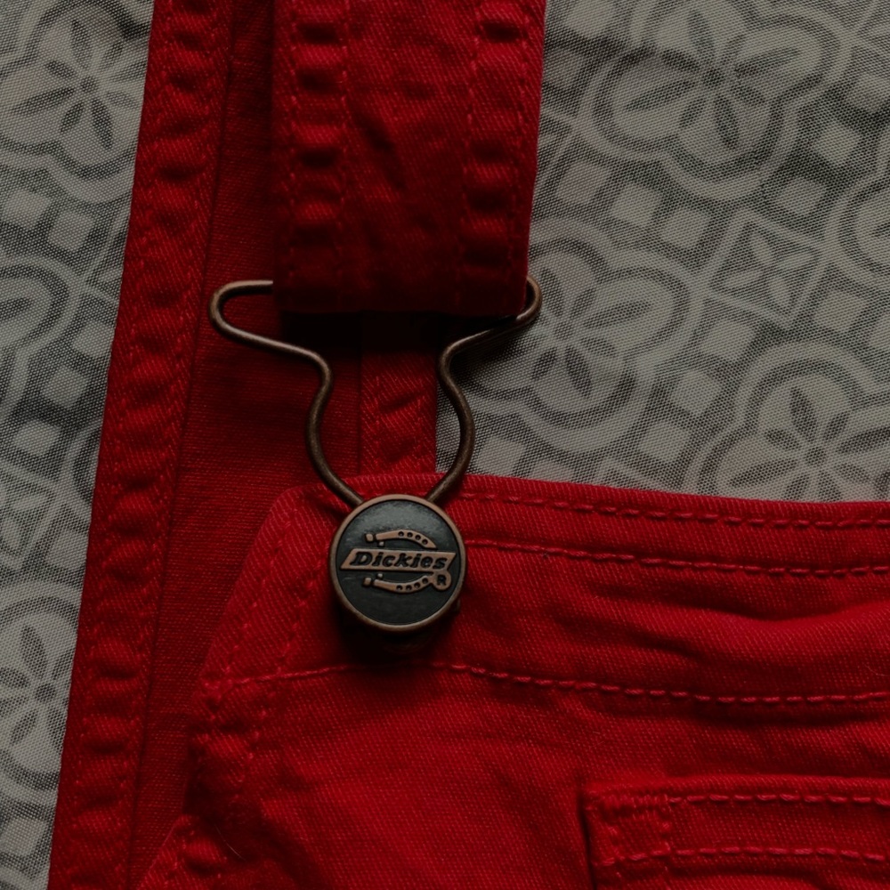 Red Dickies Overall Dress • Size Large